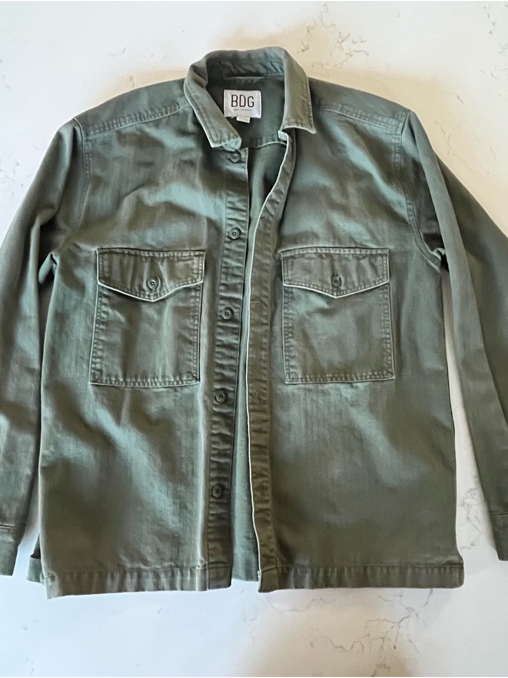 BDG Olive Utility Shirt Jacket